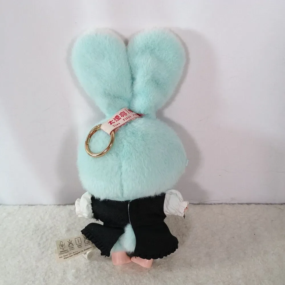 Baby Three Cure Planet Blue Bunny Maid Plush Pendant Rabbit Bag Charm Kawaii